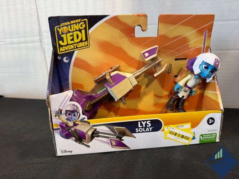 Star Wars Young Jedi Adventures Lys Solay Action Figure & Speeder Bike Vehicle - Mixed Condition