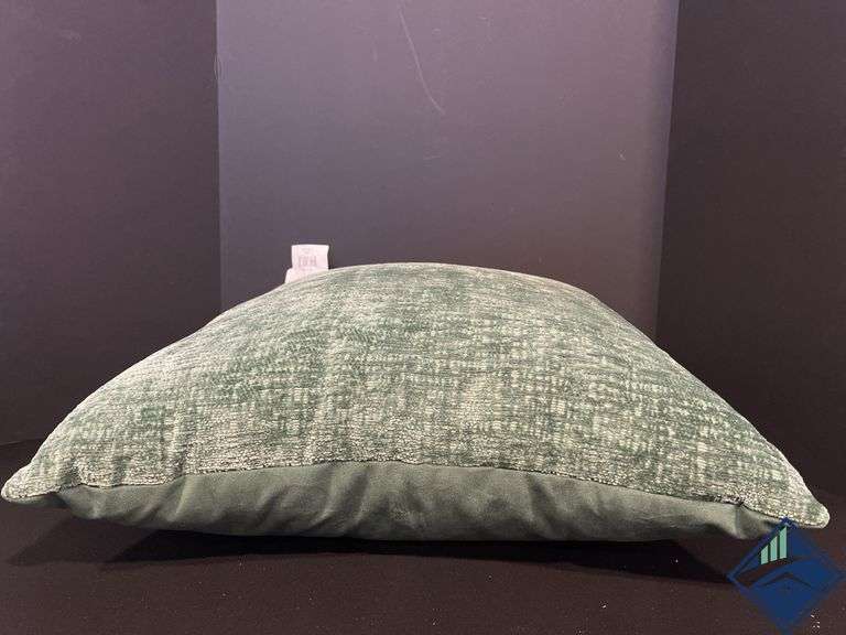 Green Velour Pillow - Like New - Like New