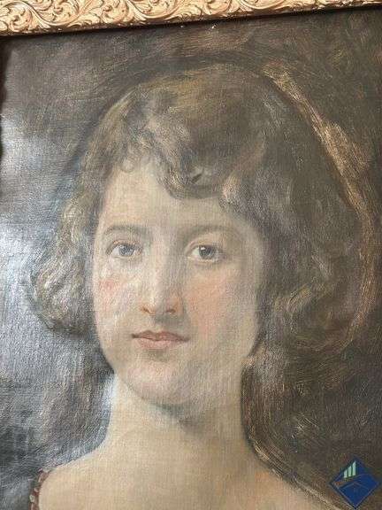 Beautifully Framed Solemn Women Painting