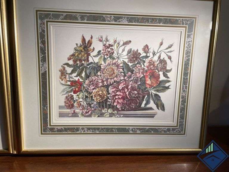 (2) Framed Floral Prints