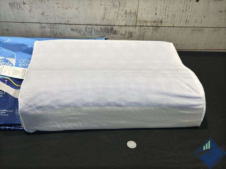 Sealy Cooling Gel Contour Memory Foam Pillow - Used