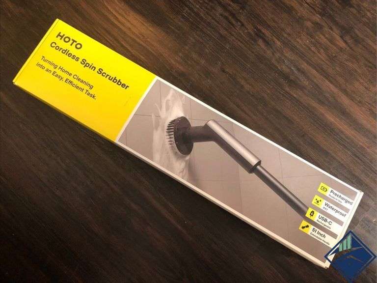 HOTO Cordless Spin Scrubber: 2.5 N·M Torque, Six Brush Heads, IPX7 Rated