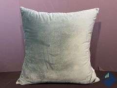 Green Velour Pillow - Like New - Like New