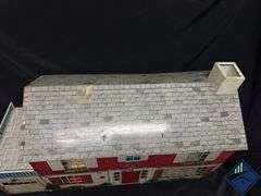 Vintage Tin Doll House with Contents