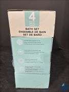 4pc Bath Set *Missing Liner and Hooks* - Mixed Condition