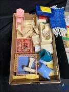 Vintage Tin Doll House with Contents