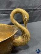 Metal Swan Bowl & Picture Frame