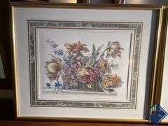 (2) Framed Floral Prints
