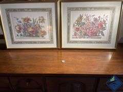 (2) Framed Floral Prints