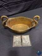 Metal Swan Bowl & Picture Frame