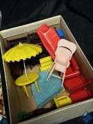 Vintage Tin Doll House with Contents