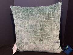 Green Velour Pillow - Like New - Like New