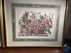(2) Framed Floral Prints