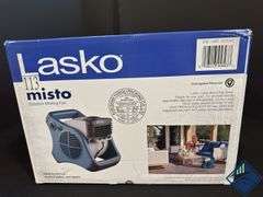 Lasko 15 Inch Pivoting Misto Outdoor Misting Fan with GFCI Cord and 3 Speeds  7054  Blue and Gray - 