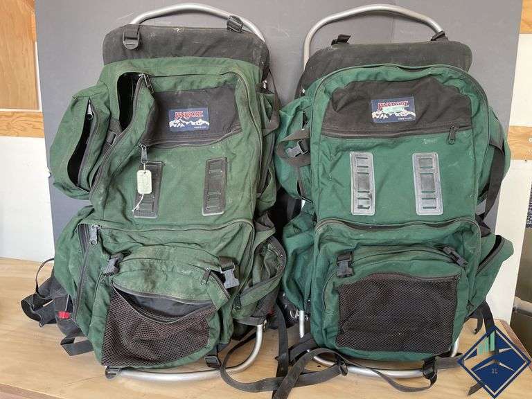 Large Green Jansport Hiking Backpacks