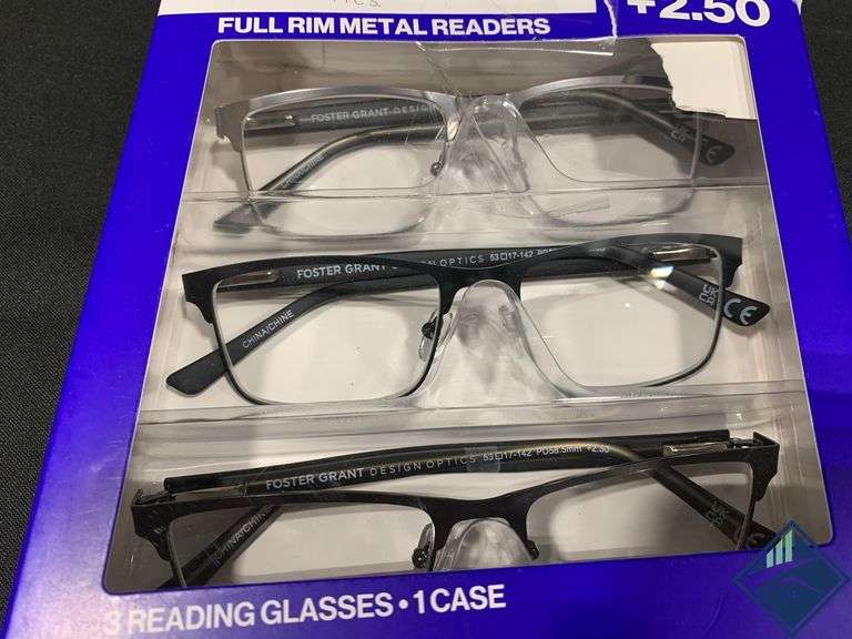 Foster Grant Metal +2.50 Reading Glasses