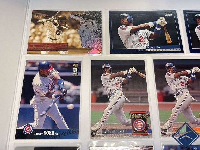 Sammy Sosa Upper Deck Collectors Choice, Aficionado by Pinnacle, Donruss Cards, etc.