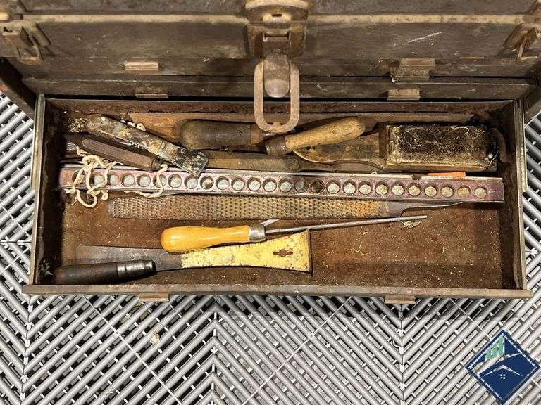 Tool Box with Vintage Tools