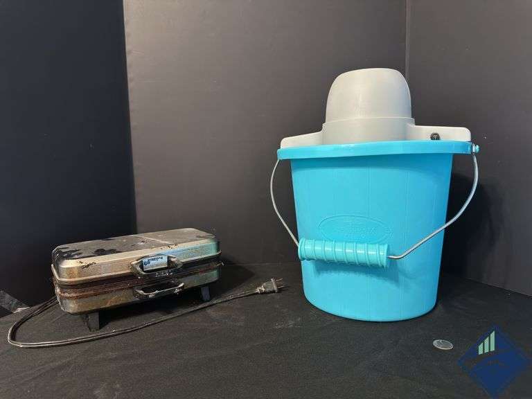 Old Fashioned Ice Cream Maker and Waffle Maker
