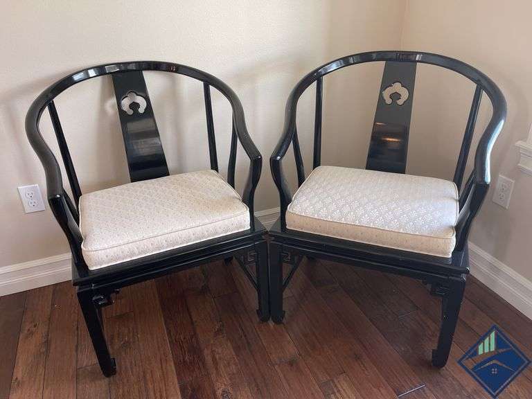 Asian Inspired Lacquered Chairs