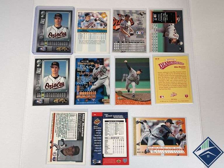 Mike Mussina 1996 Metal Universe, Topps Stadium Club, Donruss Cards, etc.