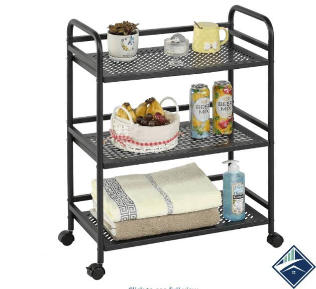 Small 3-Tier Metal Mesh Shelving Unit