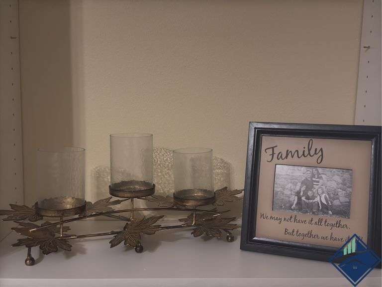 Candle Decor & Family Picture Frame