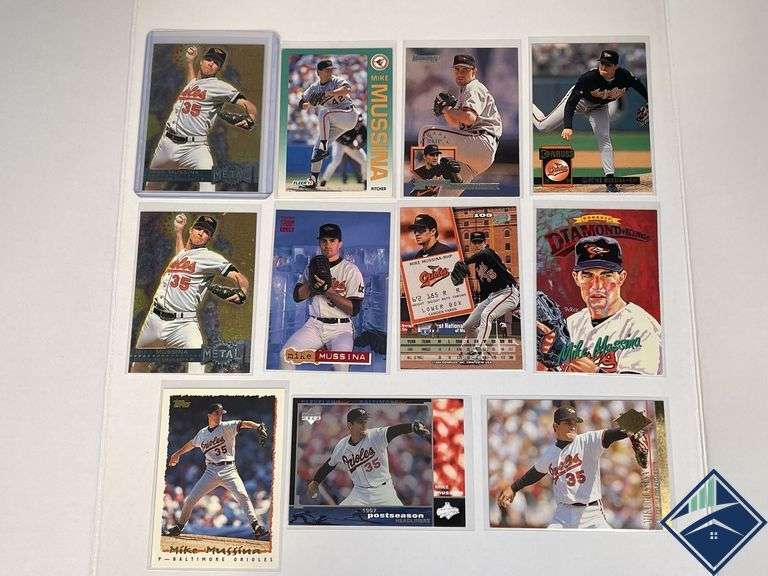 Mike Mussina 1996 Metal Universe, Topps Stadium Club, Donruss Cards, etc.