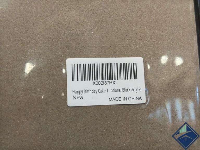 Black Acrylic “Happy Birthday” Cake Topper *NEW*