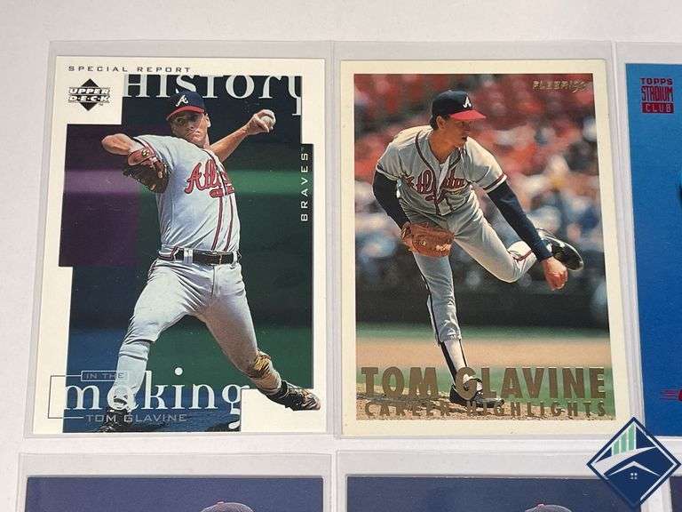 Tom Glavine Donruss, Upper Deck, Topps Stadium Club Cards, etc.