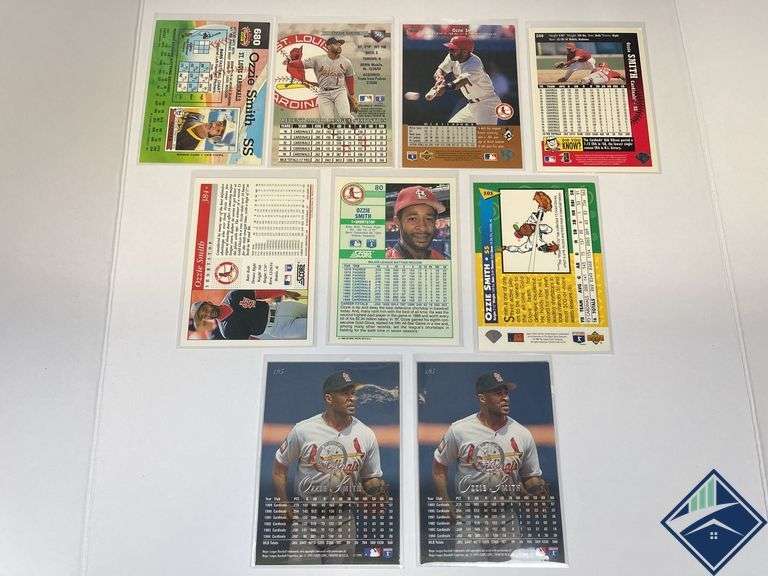 Ozzie Smith Upper Deck, Topps Stadium Club, Donruss Cards, etc.