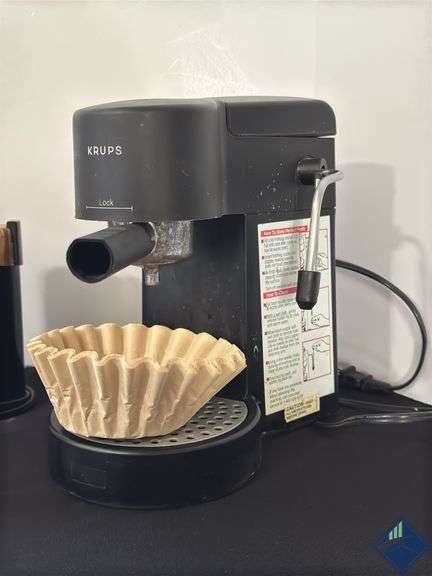 Krups Espresso Maker, Handheld Electric Coffee Grinder and Coffee Filters