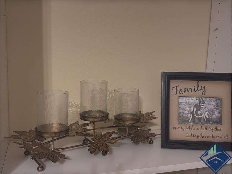 Candle Decor & Family Picture Frame