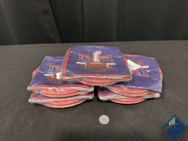 Super Bowl Dessert Plates & Napkins