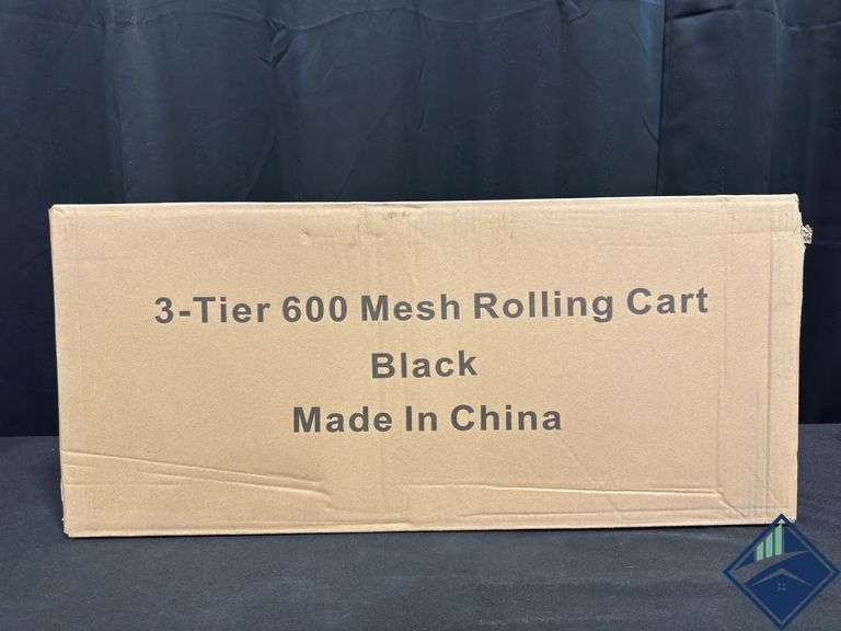 Small 3-Tier Metal Mesh Shelving Unit