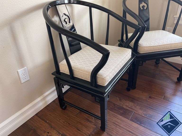 Asian Inspired Lacquered Chairs