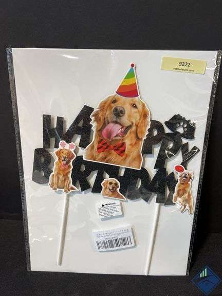 Happy Birthday Dog Themed Cake Topper - NEW