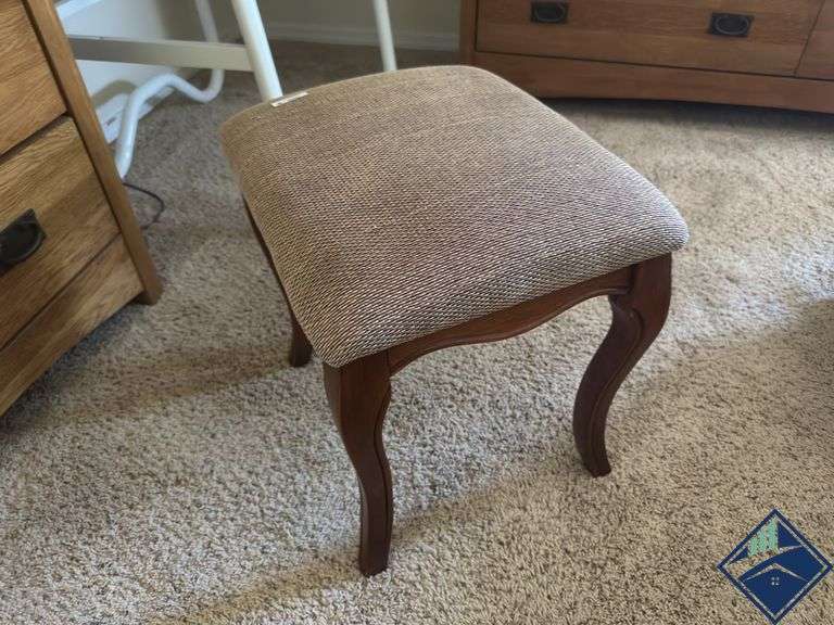 Cushioned Wood Stool