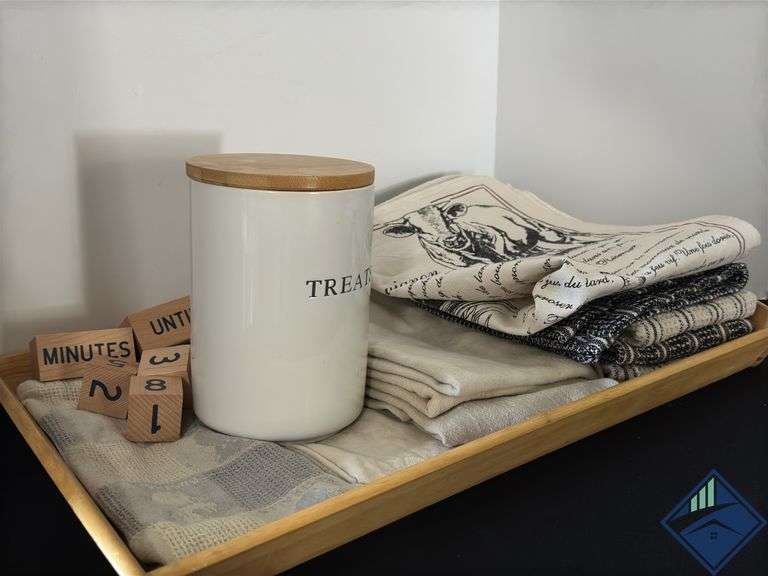 Humorous Block Calendar, Treat Jar, Tea Towels & Serving Tray