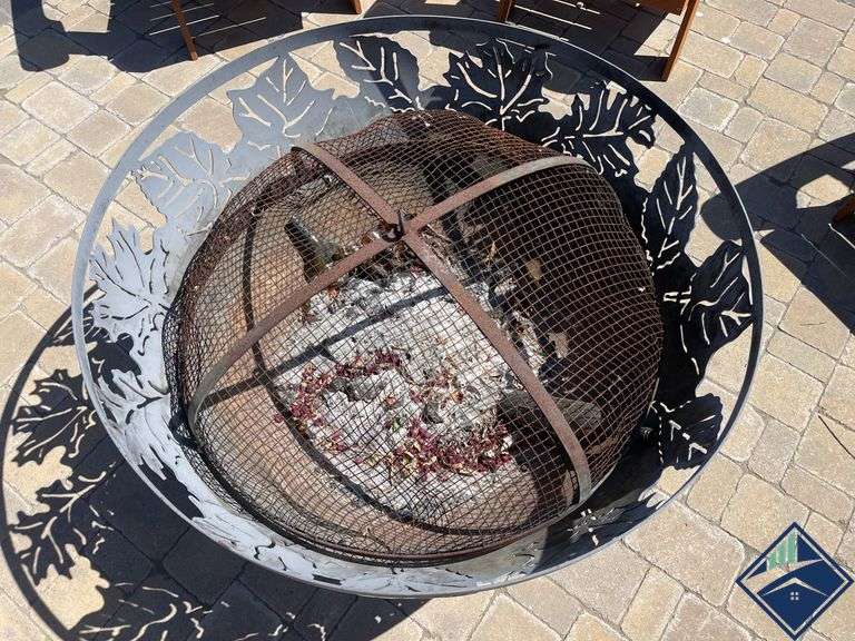 Metal Fire Pit with Removable Cover