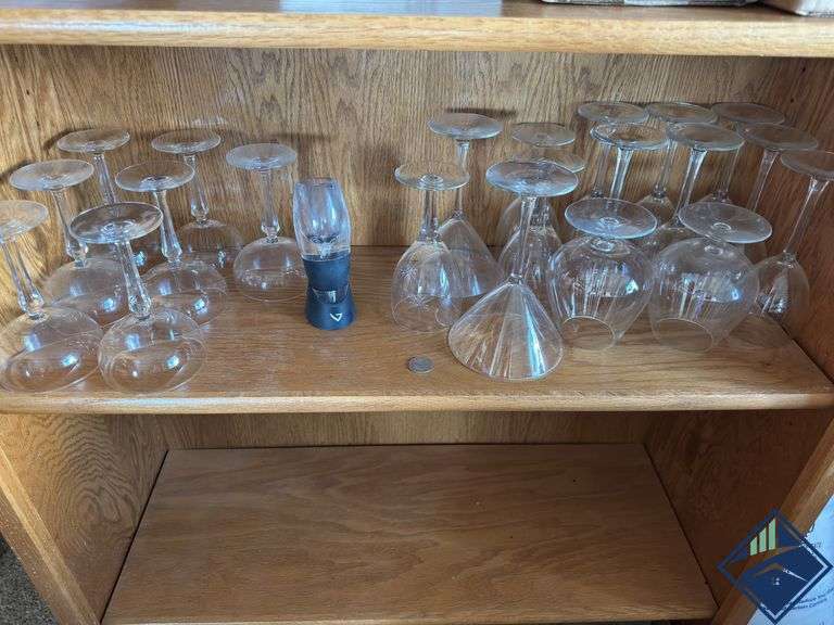 Assortment of Stemware and Wine Aerator