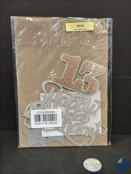 “13 Happy Birthday” Cake Topper with Stars *NEW*