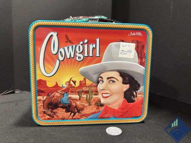 Vintage Western Tins and Wooden Stroller