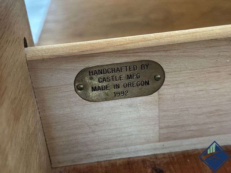 Castle Mfg. Wood Side Table with Drawers