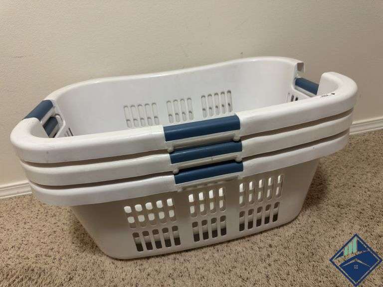 3-Pack Plastic Laundry Bins