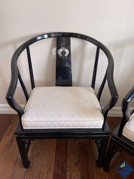 Asian Inspired Lacquered Chairs