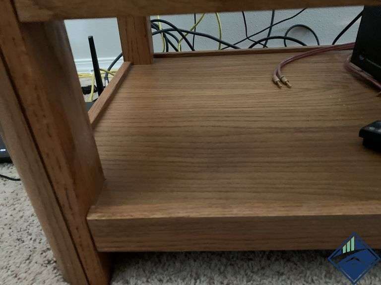 Wood & Glass TV Stand *contents not included*