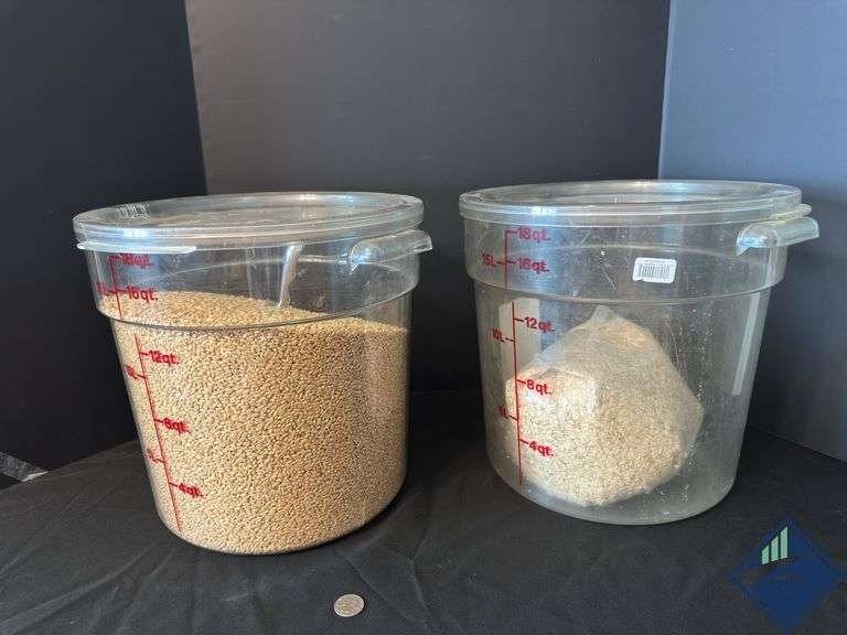 16 Qt Food Storage Containers with Contents