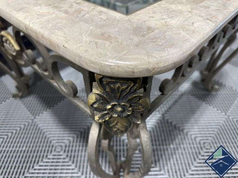 Marble and Glass Coffee Table