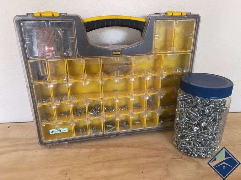 Screw Organizer and Tub of Screws